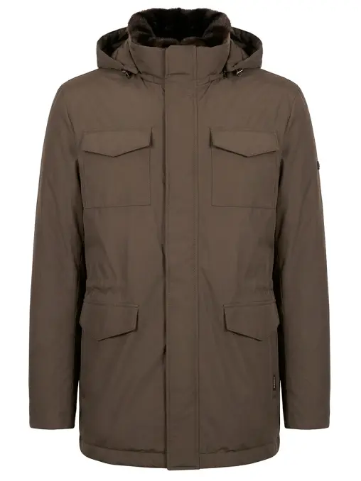 Пуховик однотонный BAURELI R