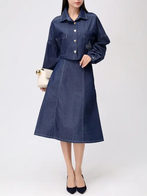 Рубашка Marine джинсовая WHITE LILY