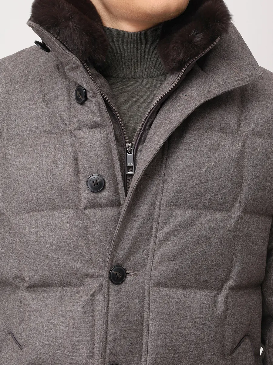 Пуховик шерстяной