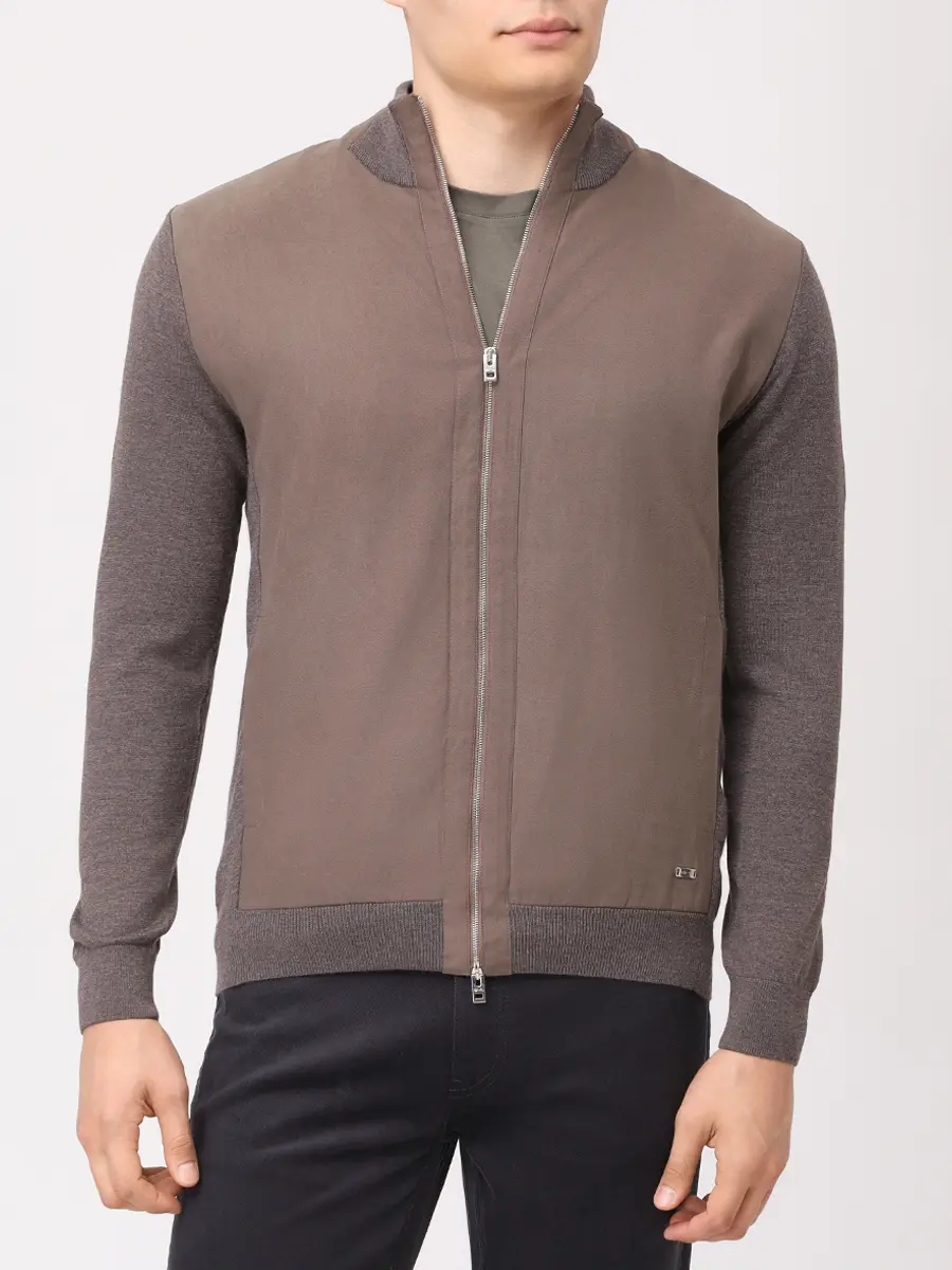 Кардиган комбинированный