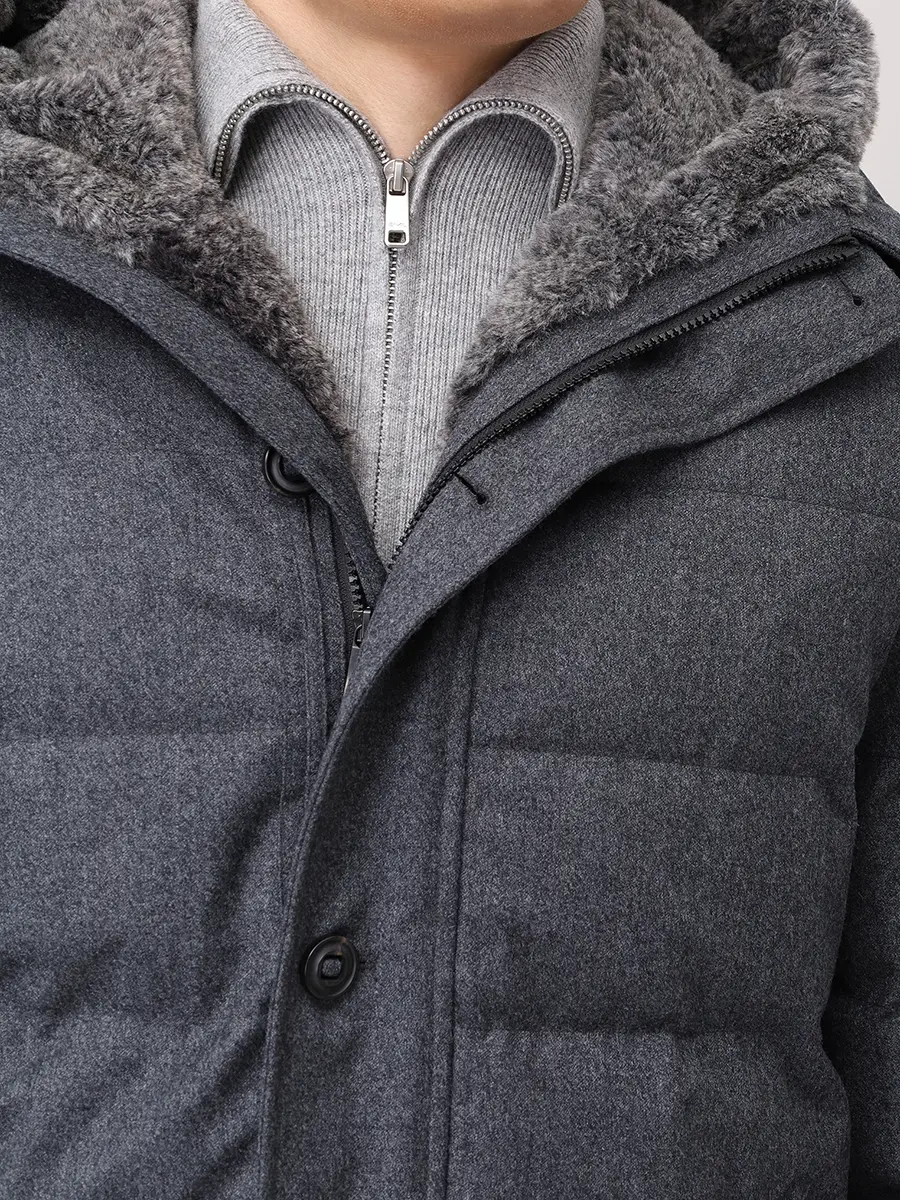 Пуховик шерстяной