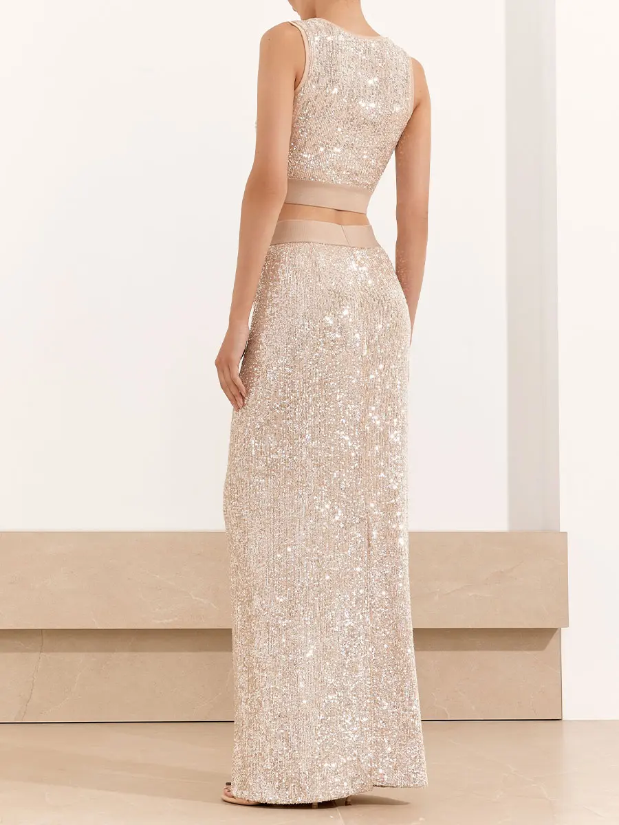 Юбка с пайетками
