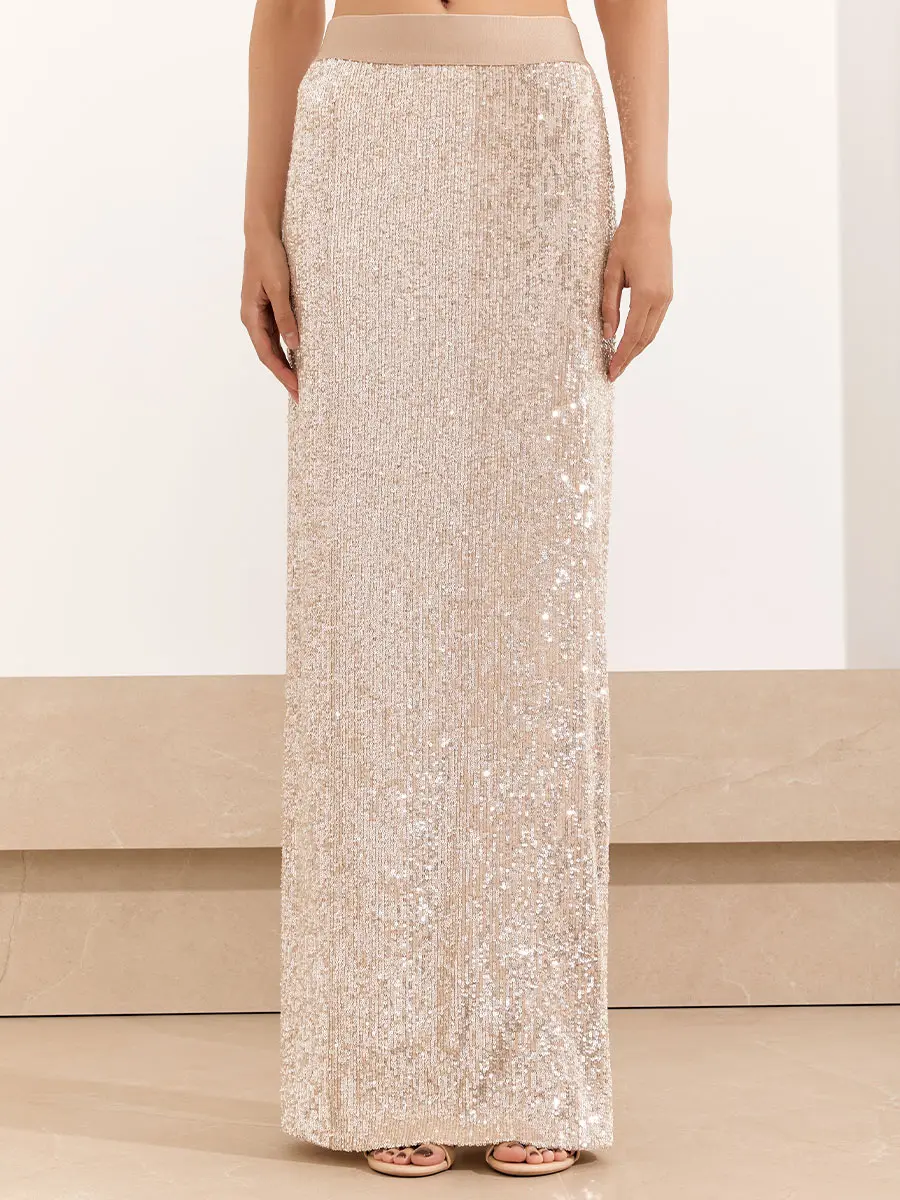 Юбка с пайетками