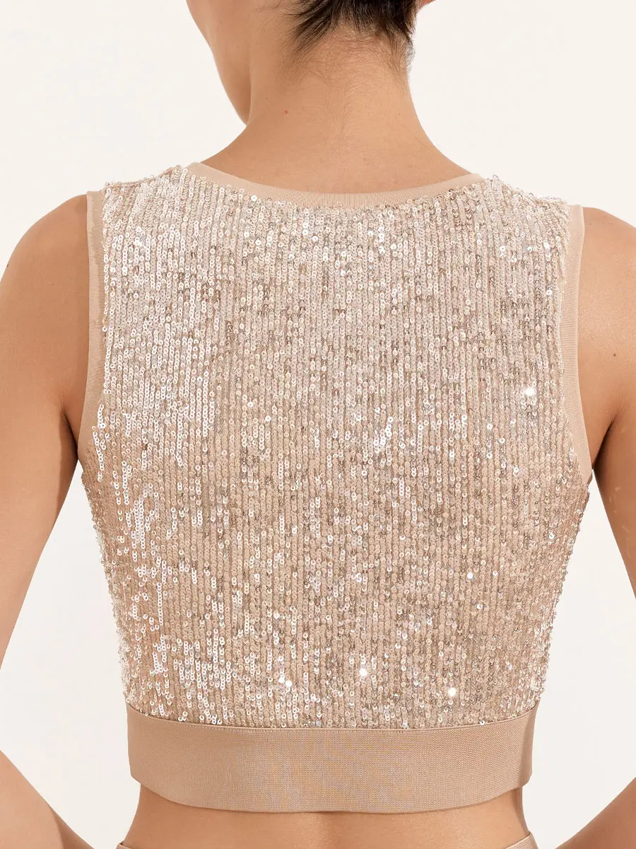 Топ с пайетками