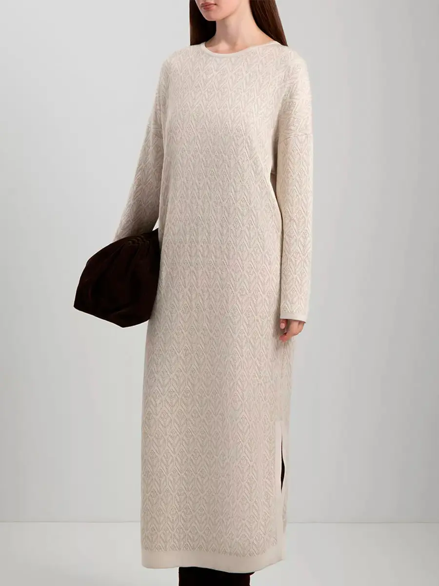 Платье из шелка и кашемира