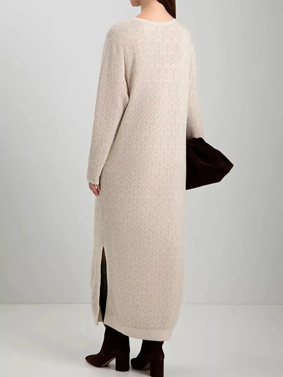 Платье из шелка и кашемира