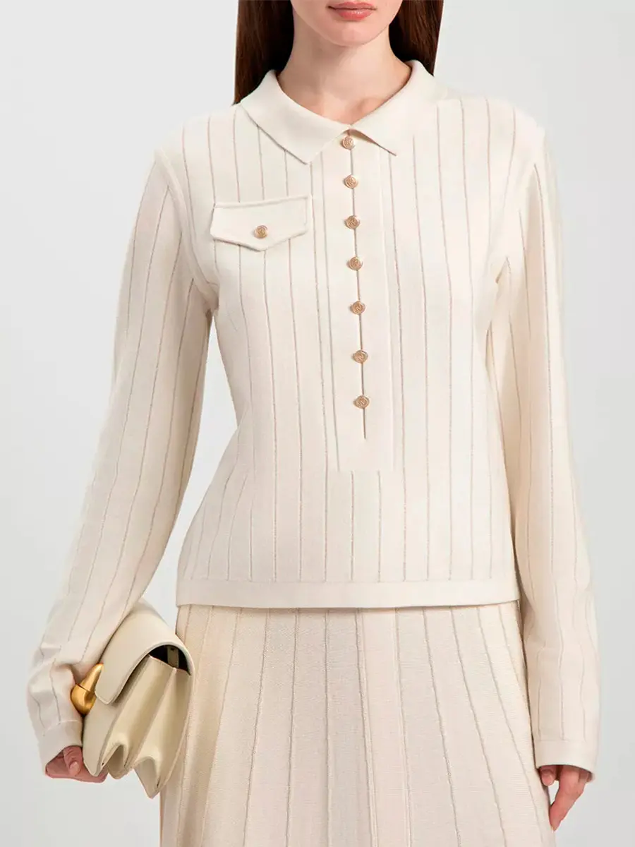 Поло из шелка и кашемира