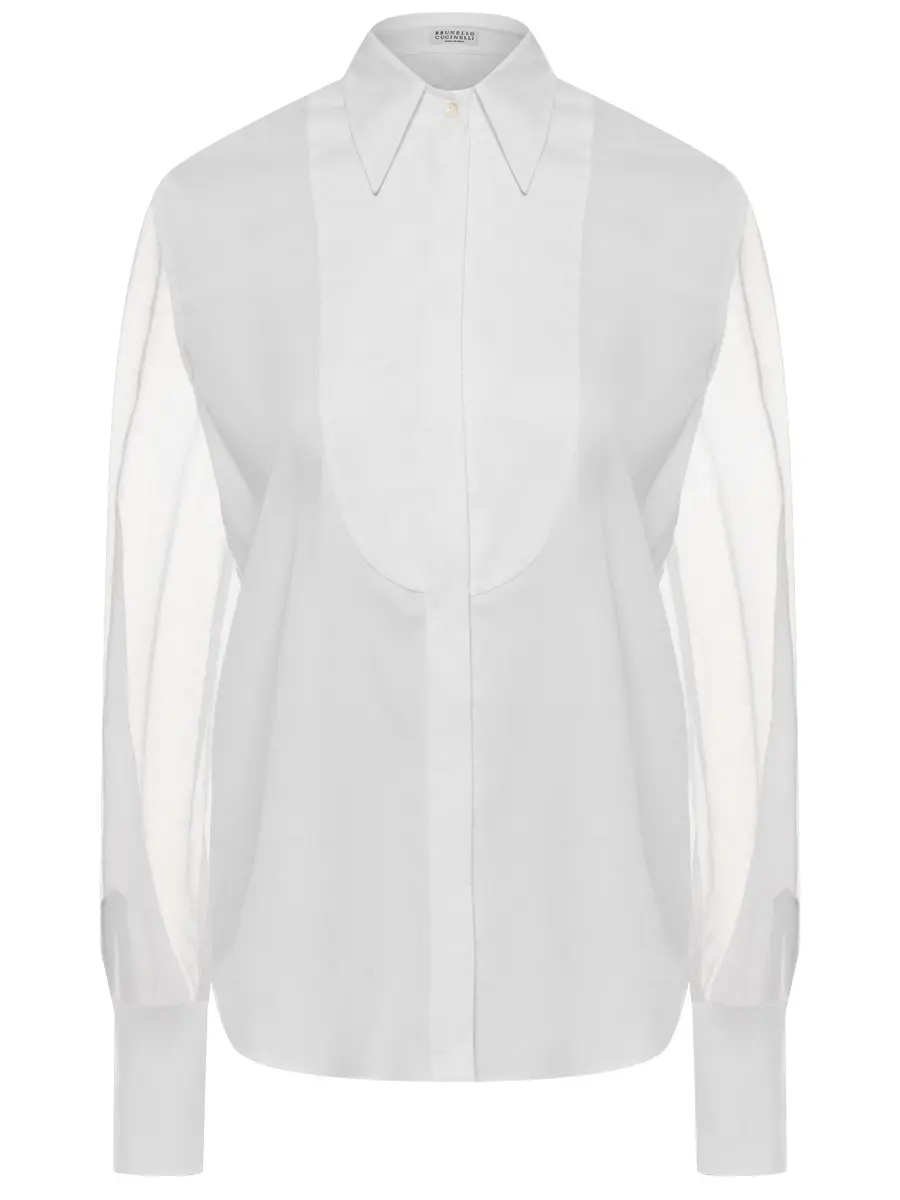 Блуза из хлопка и шелка