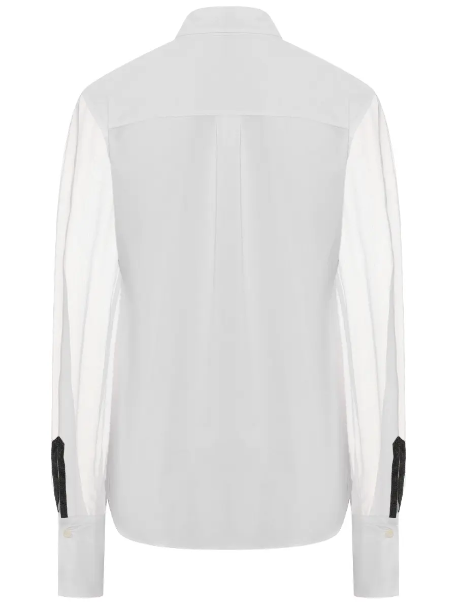 Блуза из хлопка и шелка