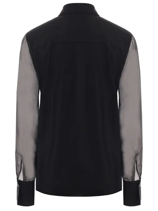 Блуза из хлопка и шелка BRUNELLO CUCINELLI