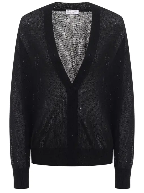 Кардиган изо льна и шелка BRUNELLO CUCINELLI