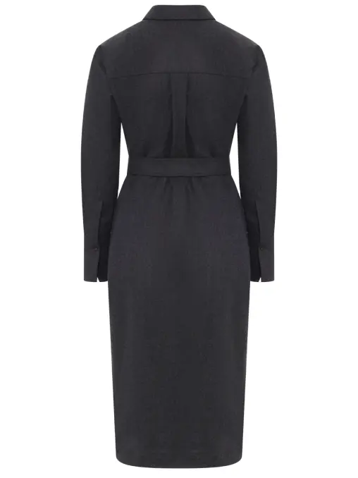 Платье-рубашка шерстяное BRUNELLO CUCINELLI