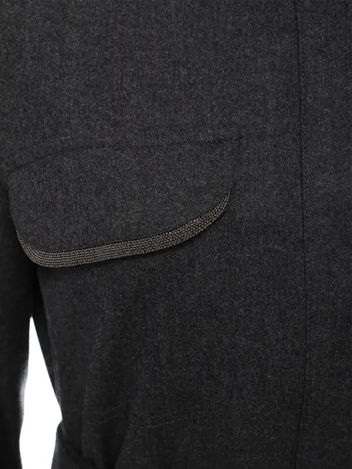Платье-рубашка шерстяное BRUNELLO CUCINELLI