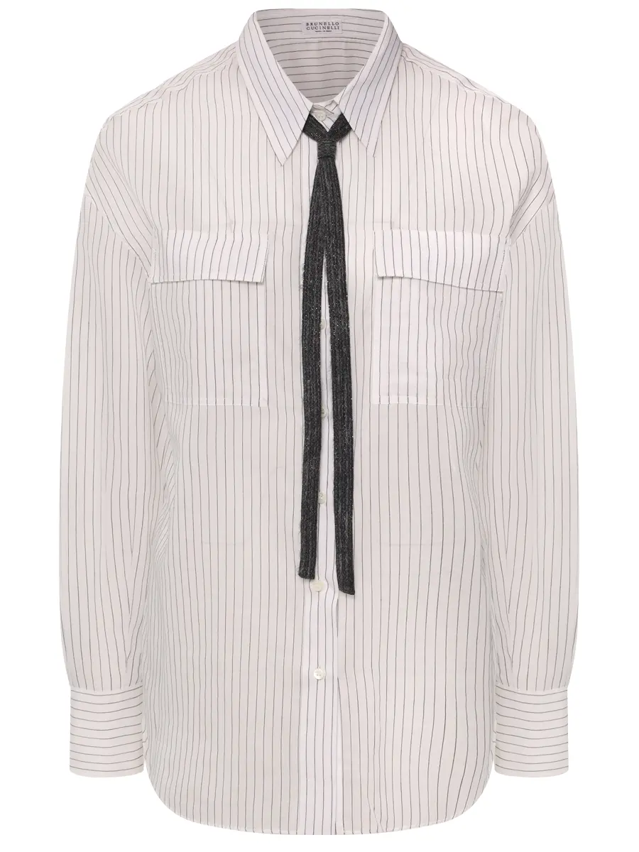 Рубашка из хлопка и шелка