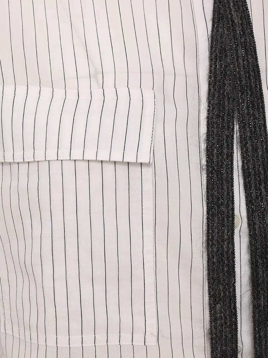 Рубашка из хлопка и шелка