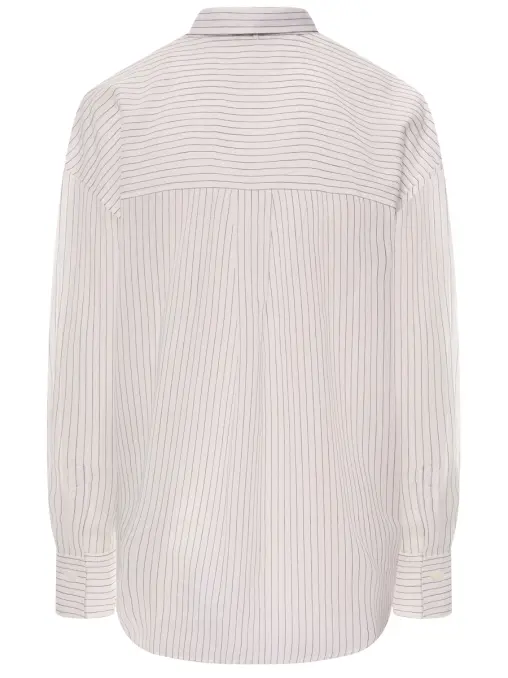 Рубашка из хлопка и шелка BRUNELLO CUCINELLI