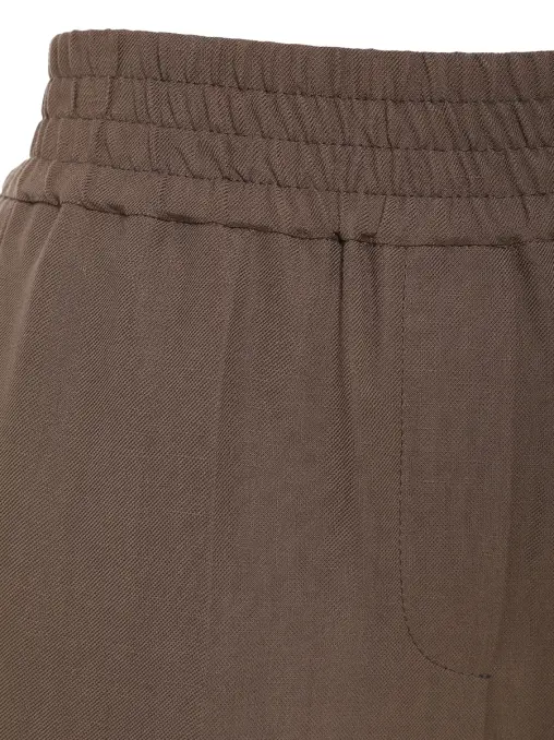 Брюки из вискозы и льна BRUNELLO CUCINELLI
