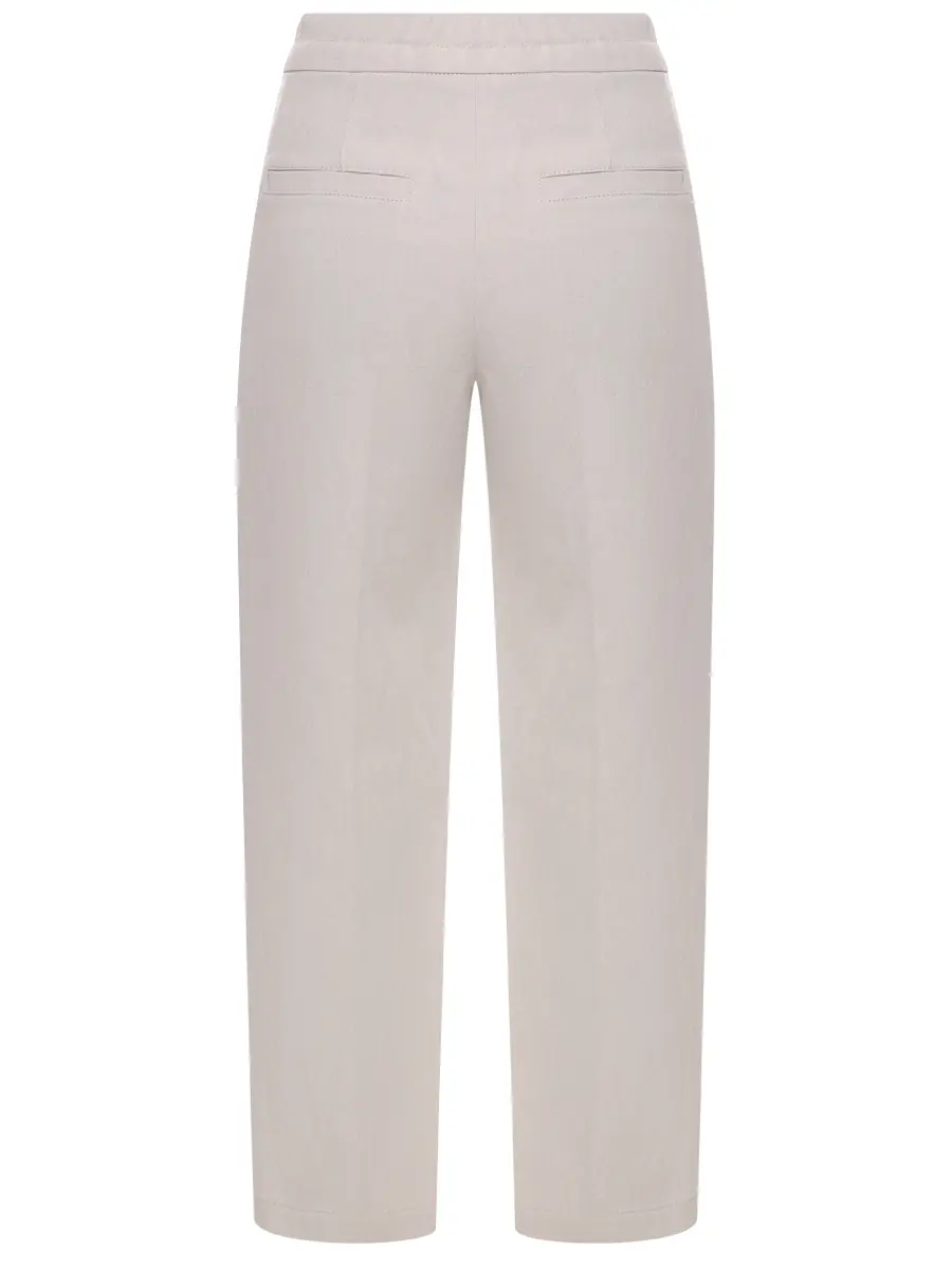 Брюки из хлопка и льна