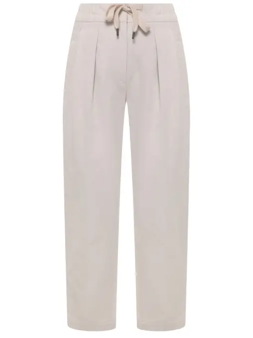 Брюки из хлопка и льна BRUNELLO CUCINELLI