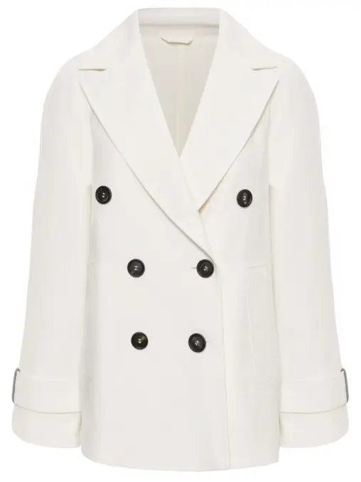 Пиджак из хлопка и льна BRUNELLO CUCINELLI