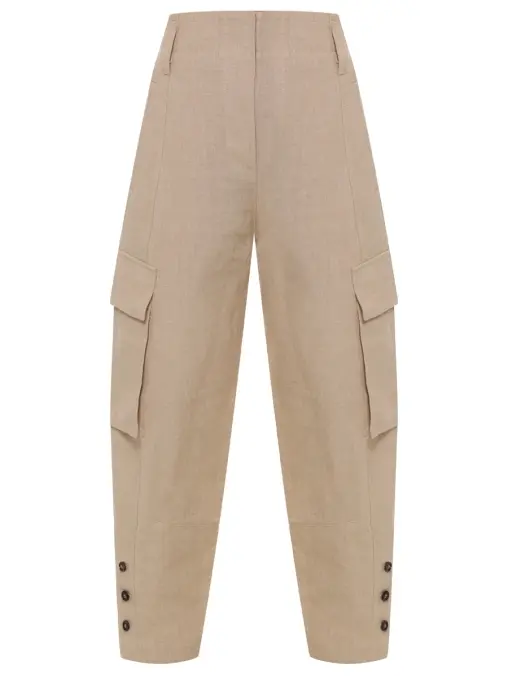 Брюки-карго льняные BRUNELLO CUCINELLI