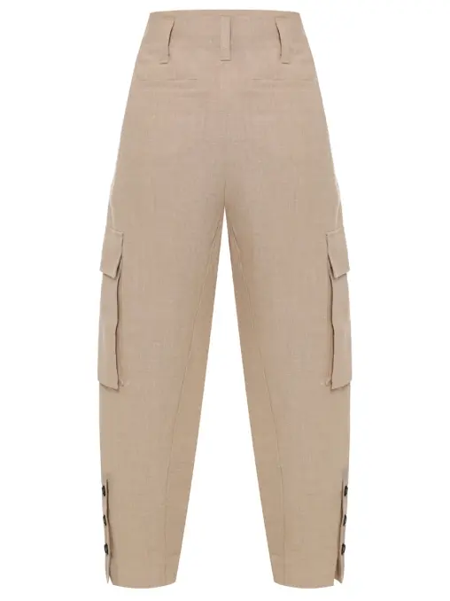 Брюки-карго льняные BRUNELLO CUCINELLI
