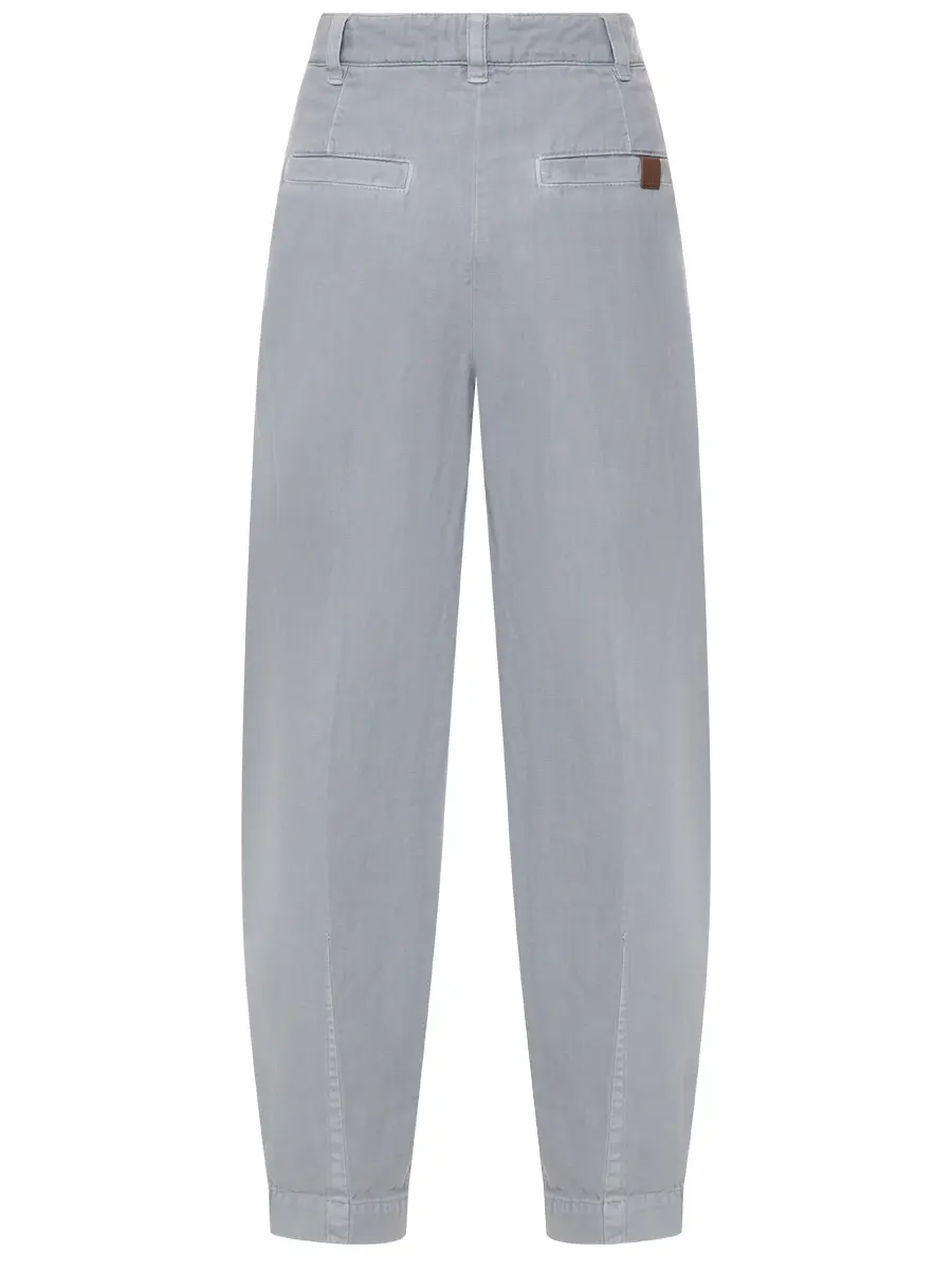 Джинсы из хлопка и льна