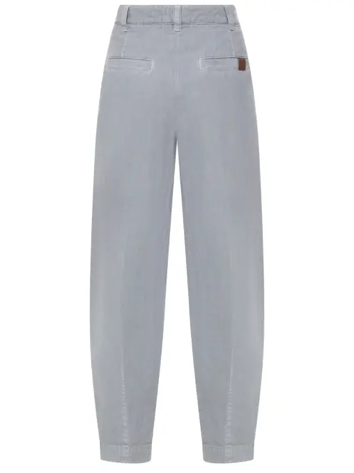 Джинсы из хлопка и льна BRUNELLO CUCINELLI