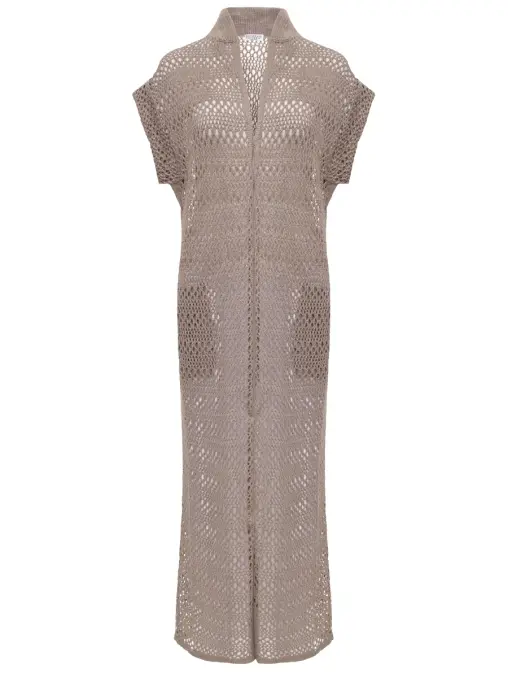 Кардиган изо льна и шелка BRUNELLO CUCINELLI