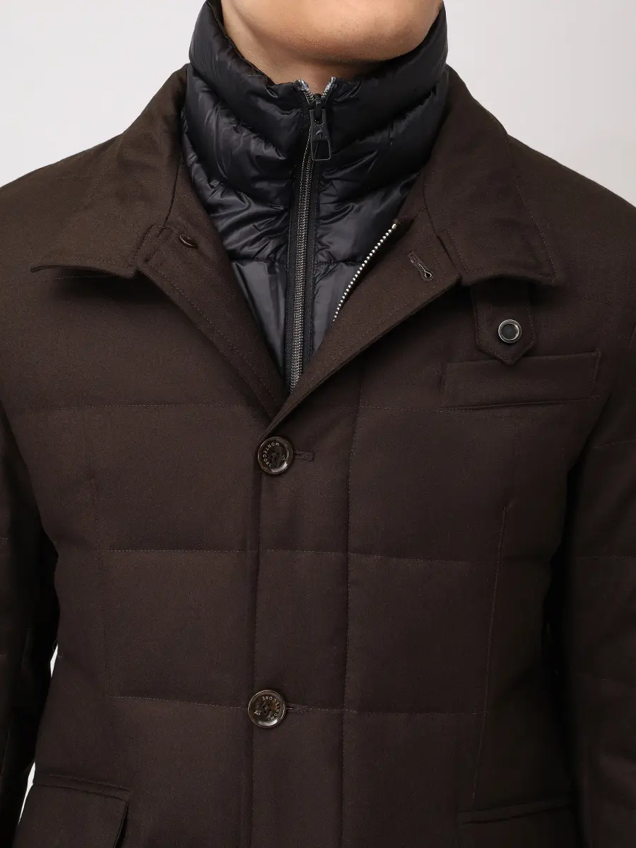 Пуховик шерстяной