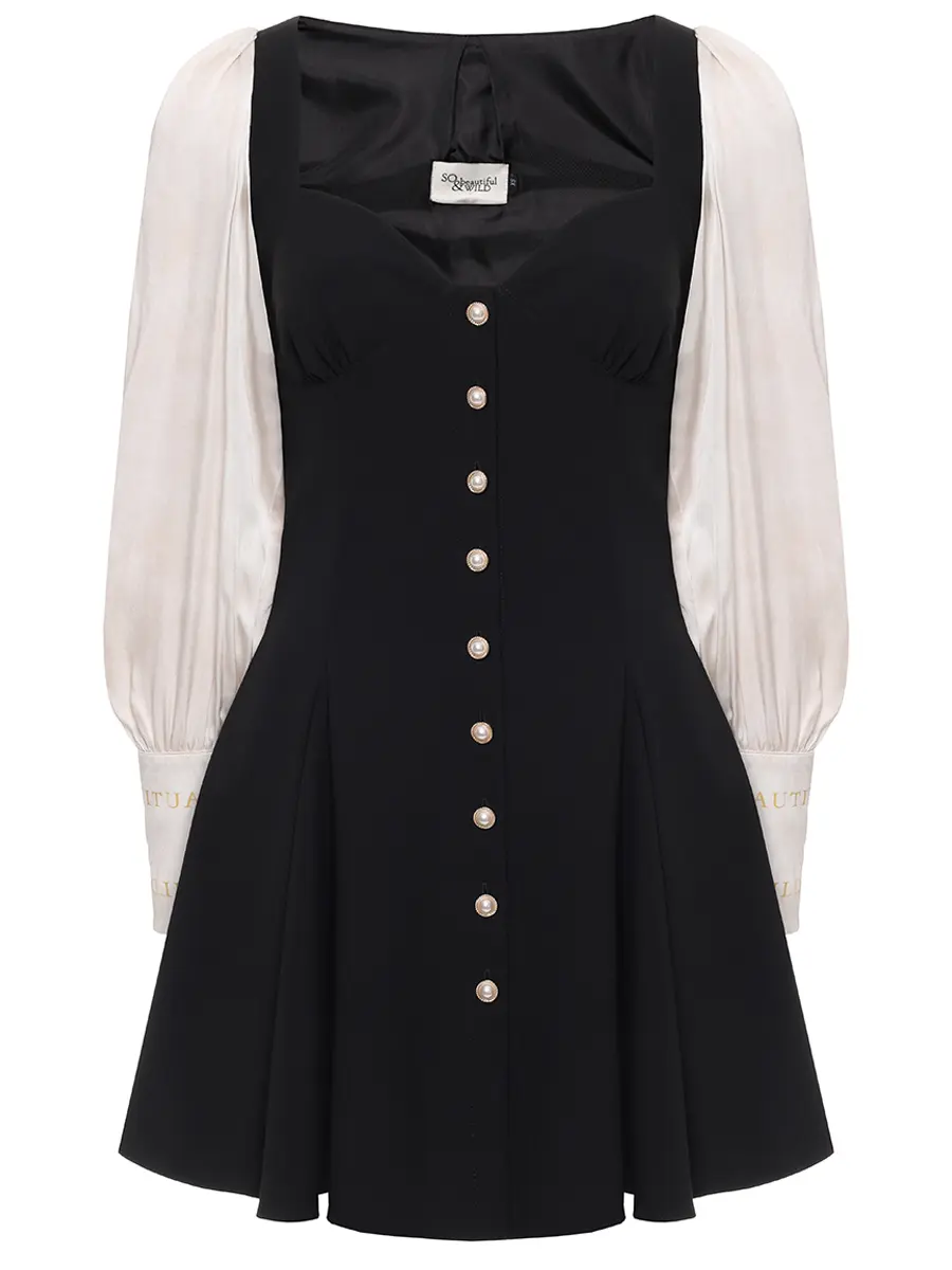 Платье комбинированное