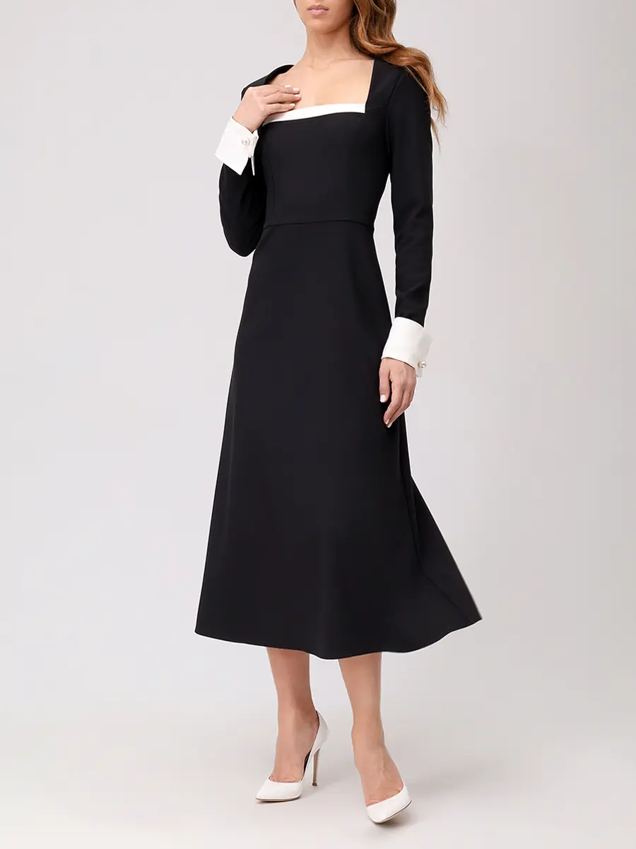 Платье однотонное