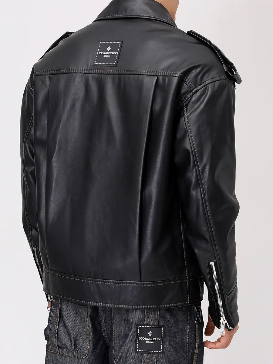 Куртка из экокожи с мехом