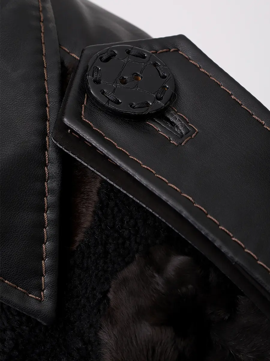 Куртка из экокожи с мехом