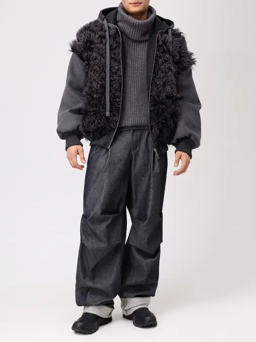 Куртка шерстяная с мехом IGORGULYAEV