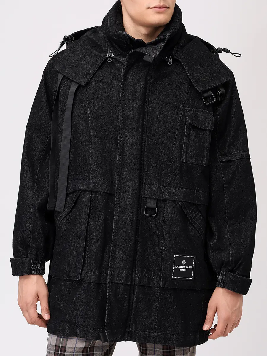 Парка джинсовая