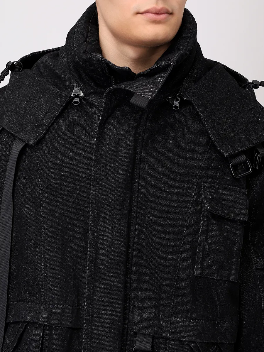 Парка джинсовая