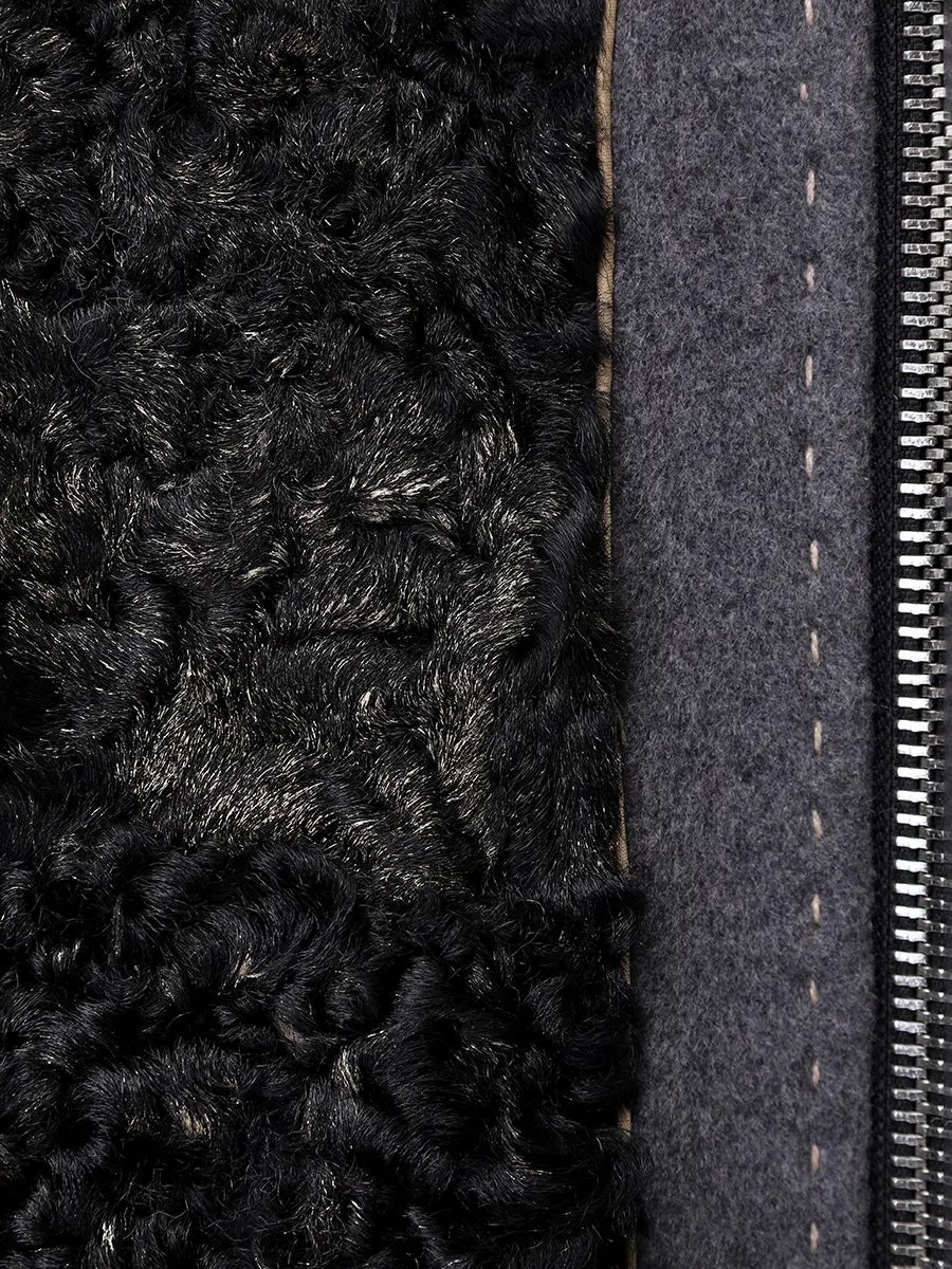 Куртка шерстяная с каракулем