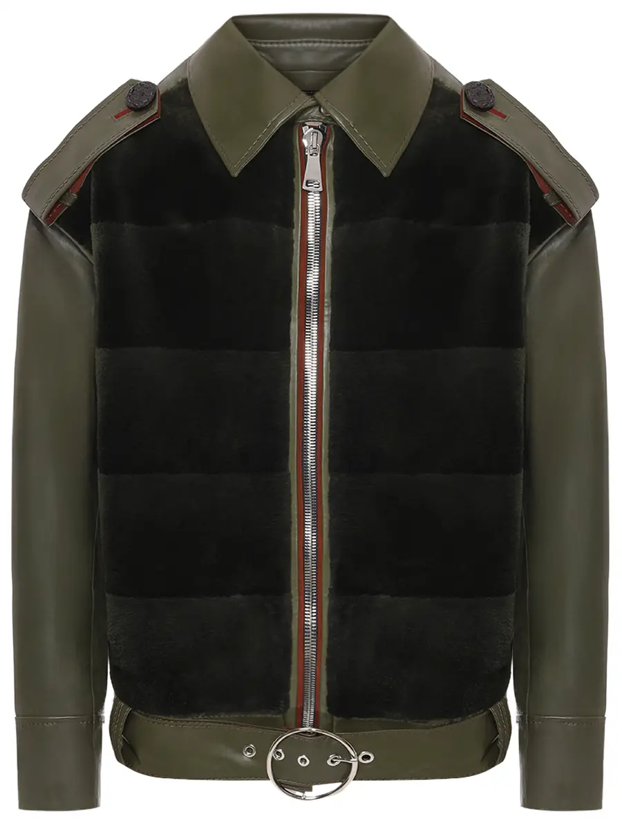 Куртка из экокожи с мехом