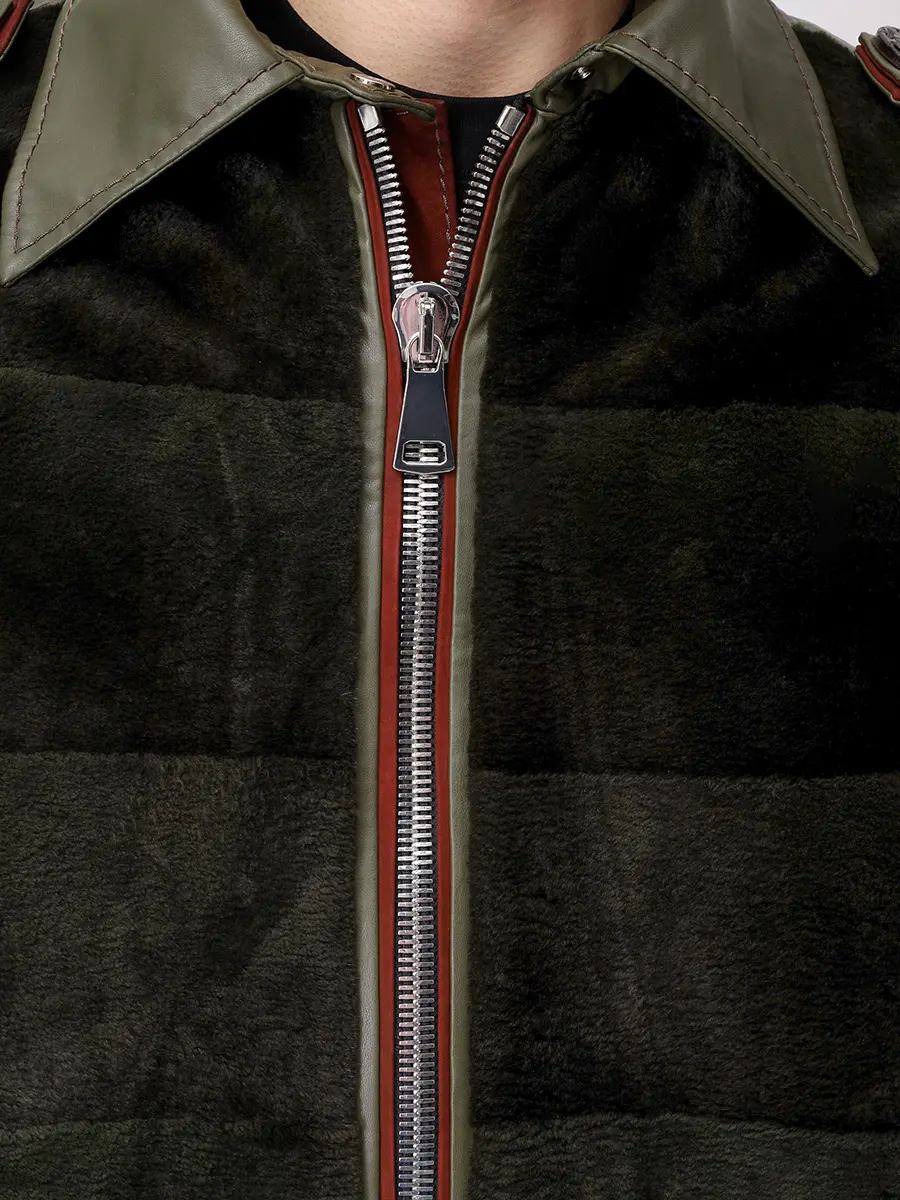 Куртка из экокожи с мехом