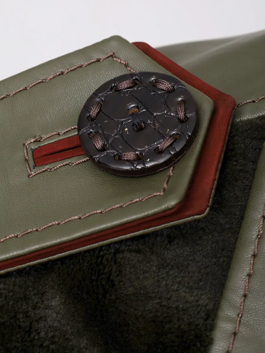 Куртка из экокожи с мехом