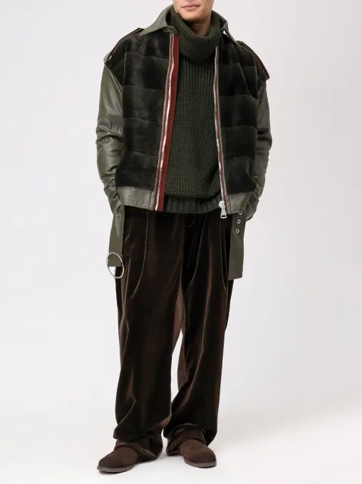 Куртка из экокожи с мехом IGORGULYAEV