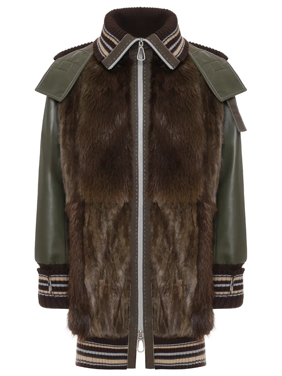 Куртка из экокожи с мехом