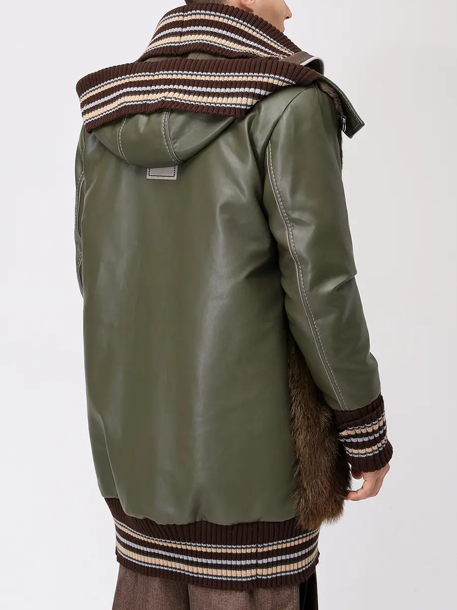 Куртка из экокожи с мехом