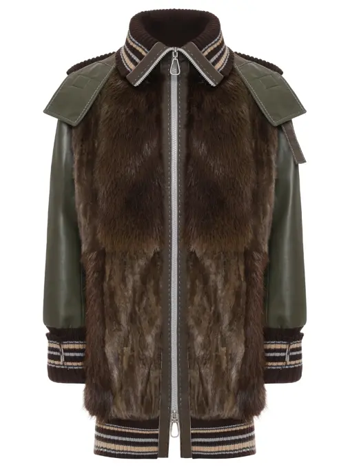 Куртка из экокожи с мехом IGORGULYAEV