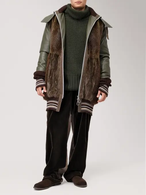 Куртка из экокожи с мехом IGORGULYAEV