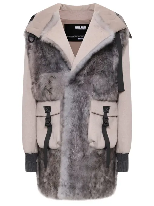 Пальто шерстяное с мехом IGORGULYAEV