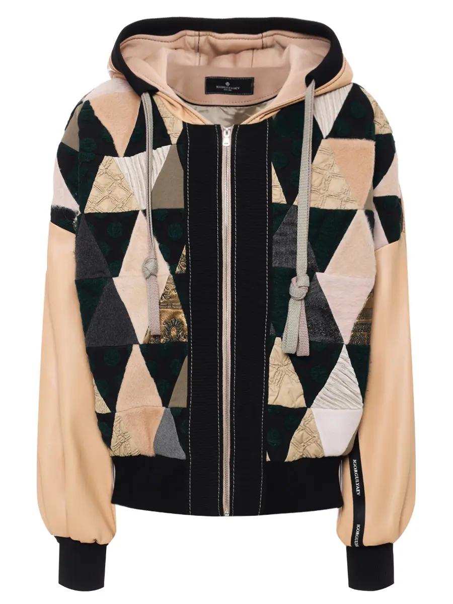 Бомбер комбинированный