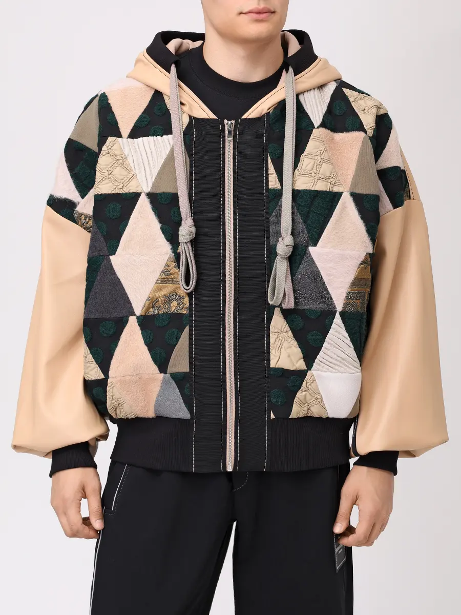 Бомбер комбинированный