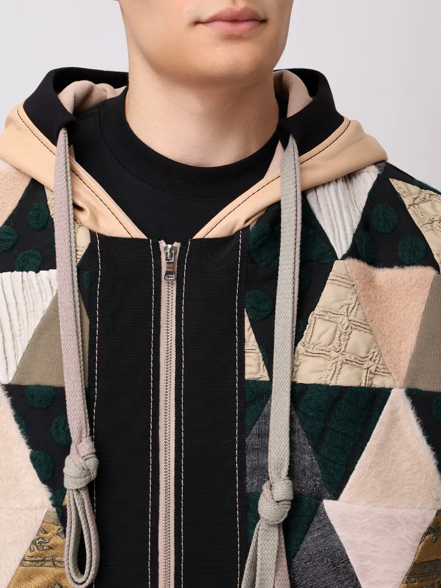 Бомбер комбинированный